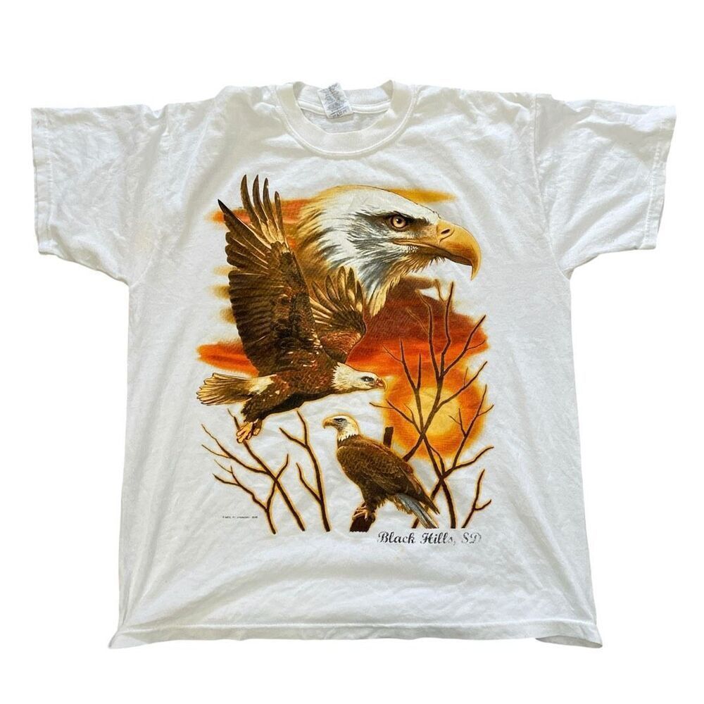 Vintage 90s Single Stitch Eagle Graphic Tee T-Shirt Mens Women’s Unisex